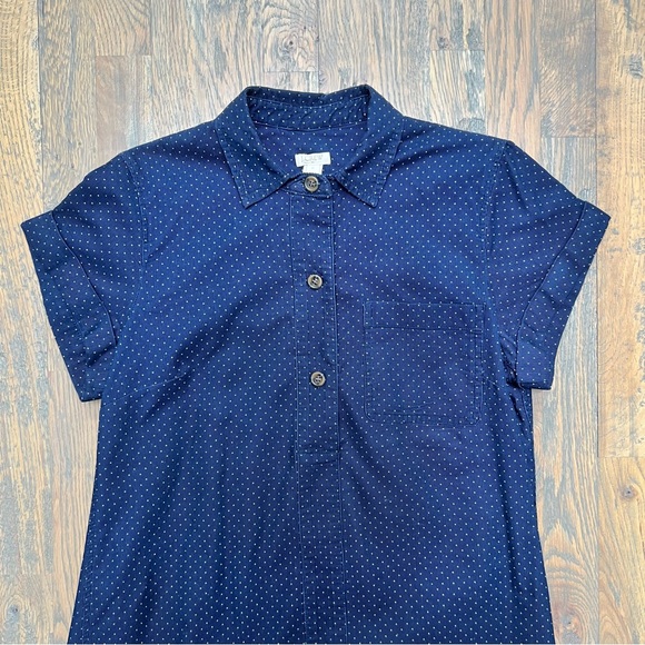 J. Crew Factory Navy Corduroy Shirtdress - Picture 9 of 10